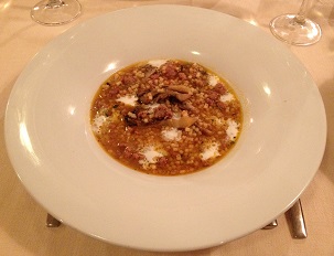 Fregola en Osteria Macchiavello