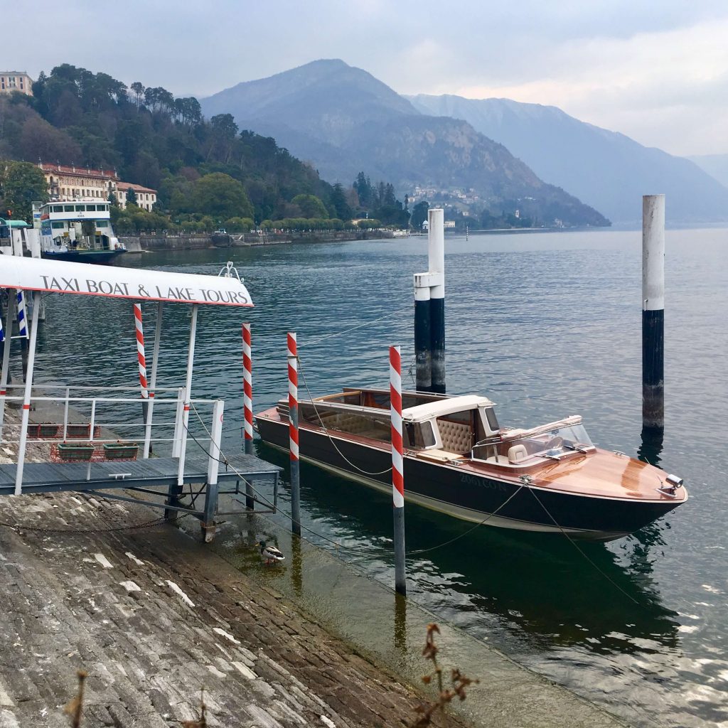 Taxi acuático en el Lago Como